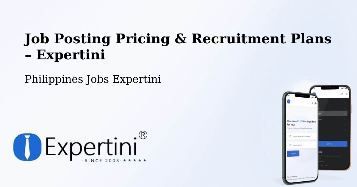 Job Posting Pricing & Recruitment Plans – Calapan - Calapan, Philippines Jobs Expertini